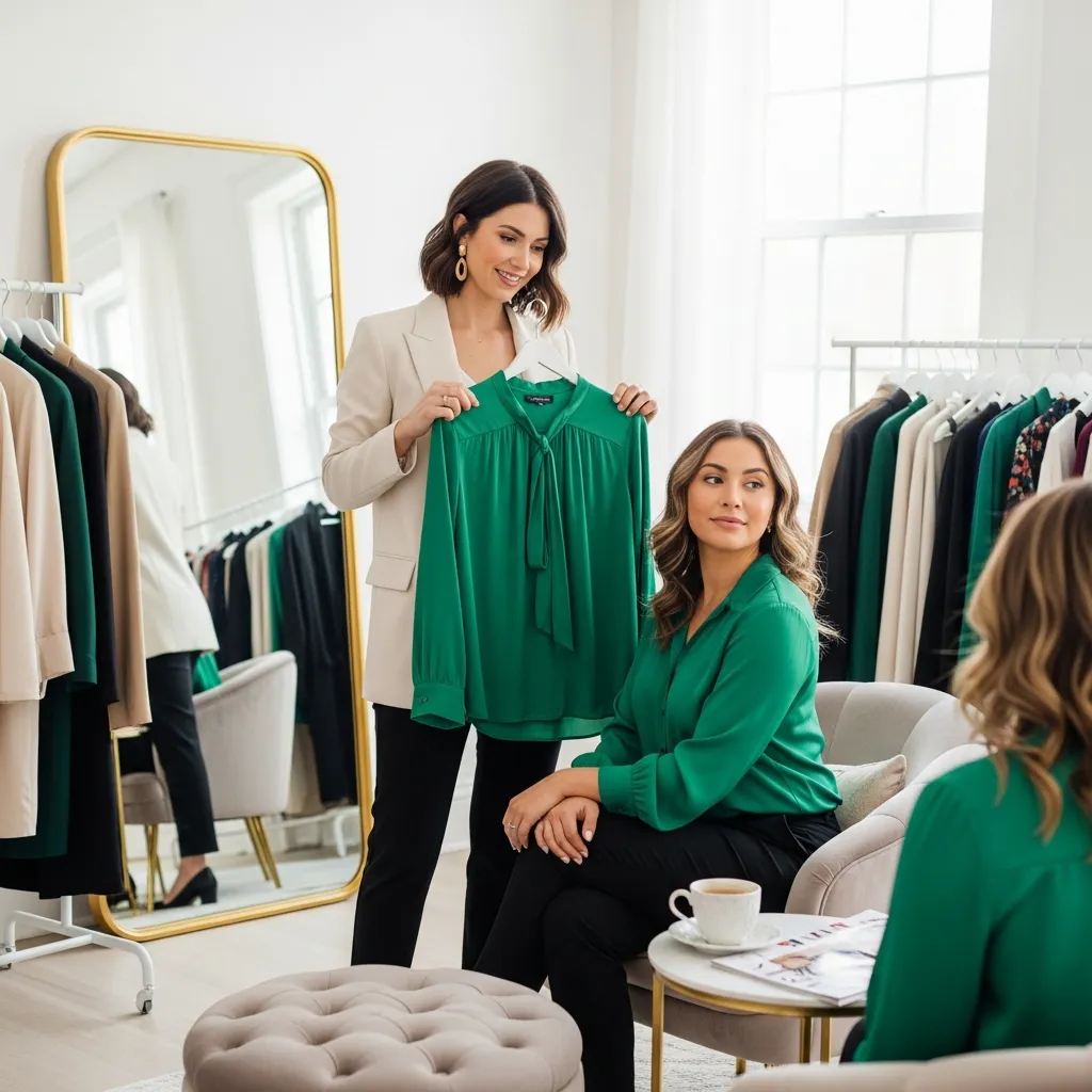 Personlig stylist arbetar med kund